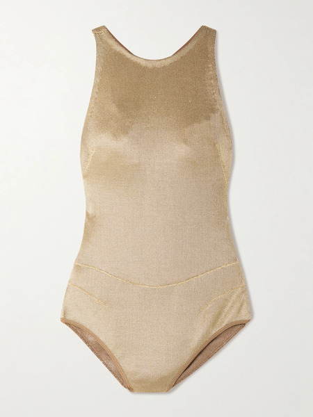  Alaïa Alaïa - Metallic Knitted Bodysuit - Gold 