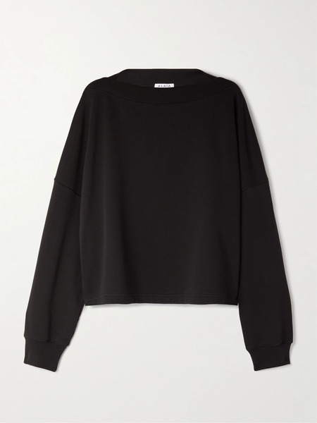  Alaïa Alaïa - Oversized Cotton-jersey Sweatshirt - Black 