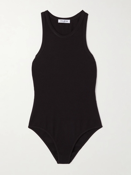  Alaïa Alaïa - Ribbed-knit Bodysuit - Black 