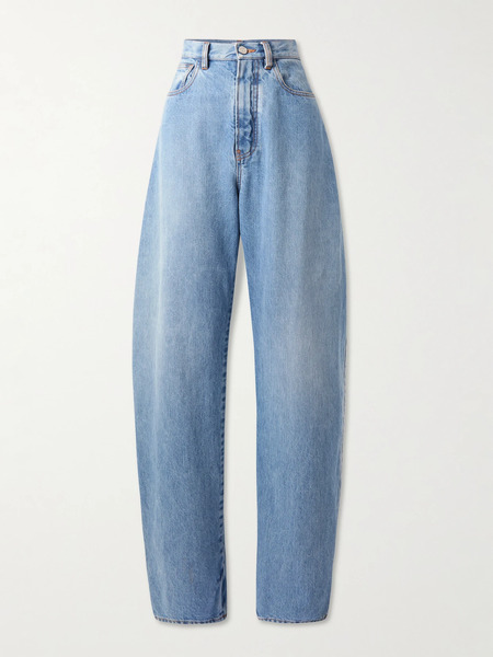  Alaïa Alaïa - Round High-rise Barrel-leg Jeans - Light Denim 