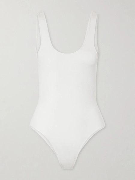  Alaïa Alaïa - Silk-blend Bodysuit - White 