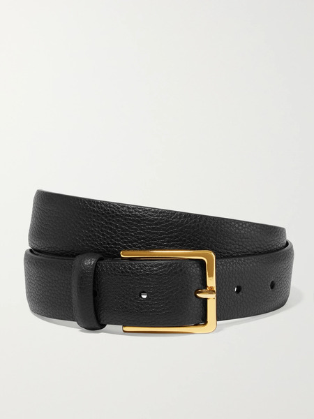  Anderson's Anderson's - Textured-leather Belt - Black 