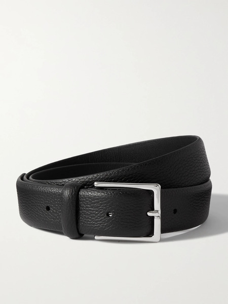  Anderson's Anderson's - Textured-leather Belt - Black 