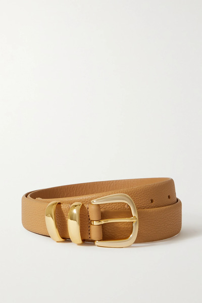  Anderson's Anderson's - Textured-leather Waist Belt - Beige 