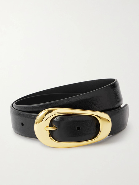  Anderson's Anderson's - Textured Patent-leather Belt - Black 