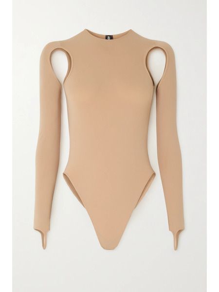  Andreadamo Andreadamo - Cutout Stretch-jersey Bodysuit - Neutral 