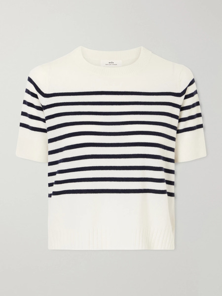  Arch4 Arch4 - Dorian Striped Cashmere Sweater - Ivory 