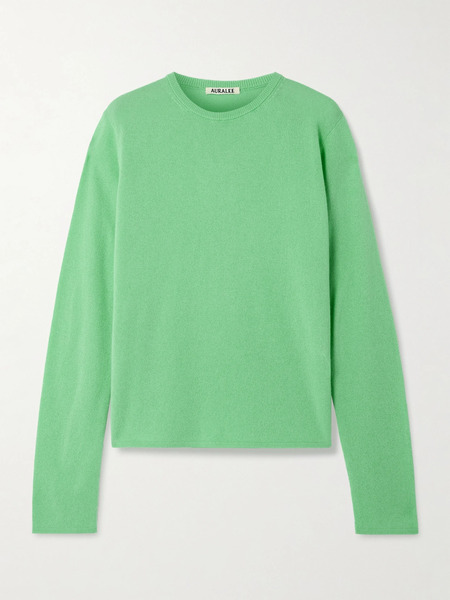  Auralee Auralee - Cashmere And Silk-blend Sweater - Mint 