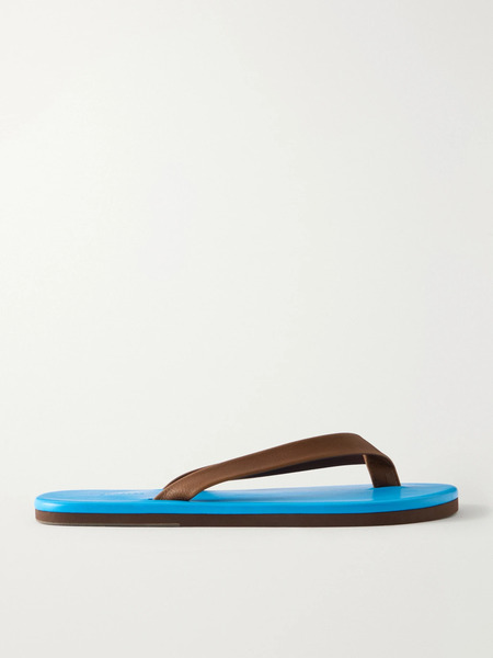  Auralee Auralee - Leather Flip Flops - Blue 