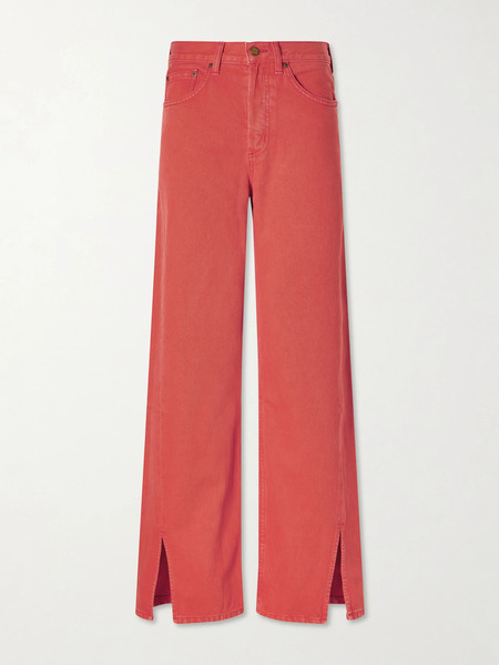  B Sides B Sides - Charlot Mid-rise Wide-leg Jeans - Red 