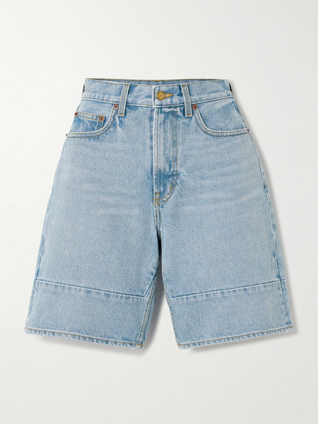  B Sides B Sides - Marcel Wide-leg Shorts - Light Denim 