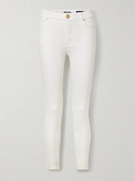 Balmain Balmain - High-rise Skinny Jeans - Off-white 