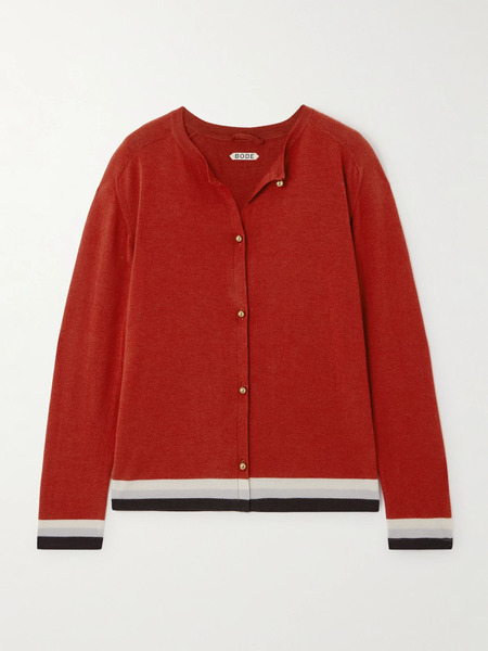  Bode Bode - Fairground Merino Wool Cardigan - Red 