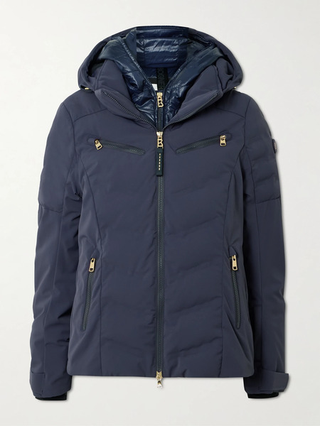  Bogner Bogner - Kea Hooded Layered Padded Quilted Shell Ski Jacket - Navy 