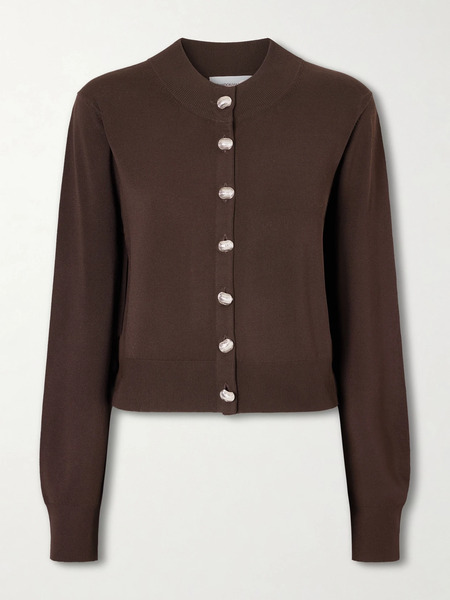  Brandon Maxwell Brandon Maxwell - Aubrey Knitted Cardigan - Brown 