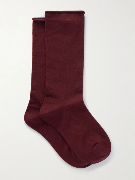  Brunello Cucinelli Brunello Cucinelli - Cashmere-blend Socks - Burgundy 