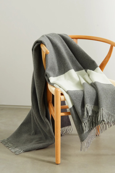  Brunello Cucinelli Brunello Cucinelli - Fringed Cashmere Blanket - Off-white 