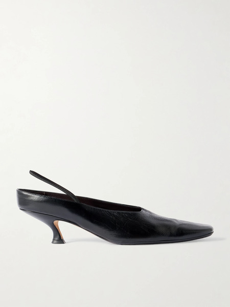  Calvin Klein Collection Calvin Klein Collection - Anna Convertible Leather Mules - Black 