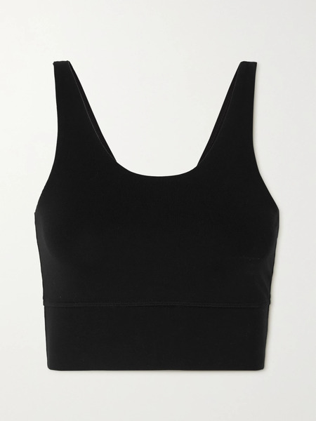  Cdlp Cdlp - + Net Sustain Cropped Stretch-tencel Lyocell Top - Black 