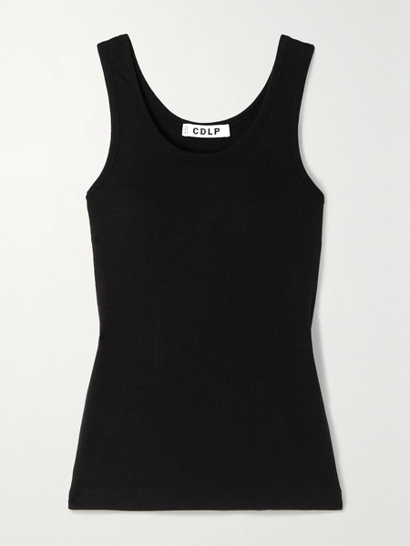  Cdlp Cdlp - + Net Sustain Ribbed Tencel Lyocell-blend Tank - Black 