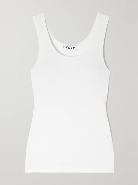  Cdlp Cdlp - + Net Sustain Ribbed Tencel Lyocell-blend Tank - White 