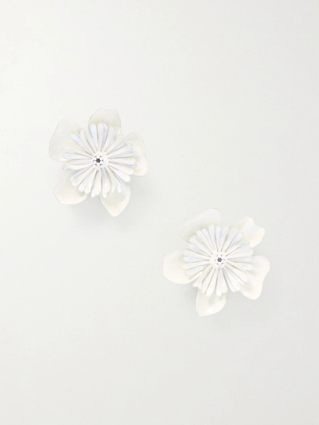  Chloé Chloé - Oversized Resin Clip Earrings - White 
