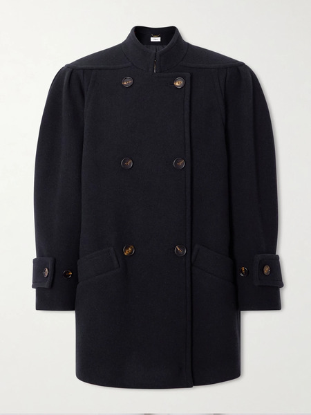  Chloé Chloé - Wool-blend Double-breasted Coat - Navy 