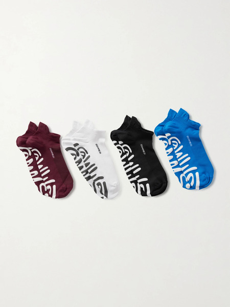 Comme Si Comme Si - Pilates Set Of Four Stretch-knit Socks - Multi 