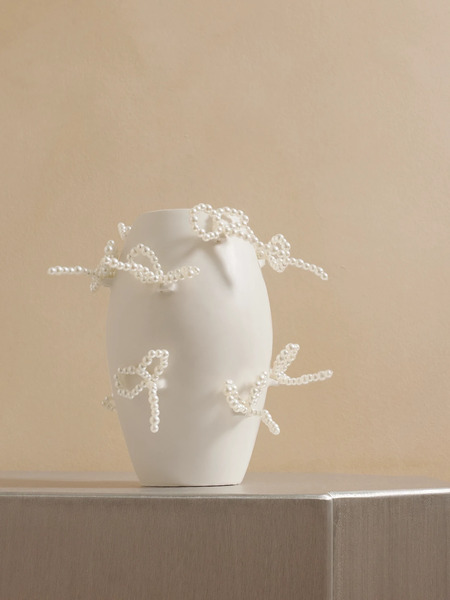 Completedworks Completedworks - Small Embellished Ceramic Vase - White 