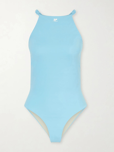  Courreges Courreges - Cut-out Swimsuit - Turquoise 