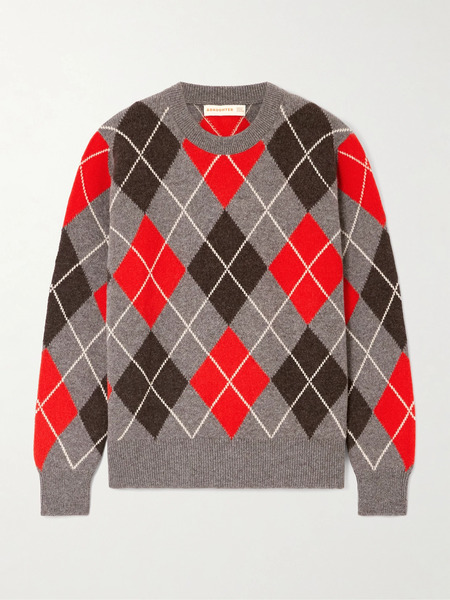  Daughter &daughter - Argyle Checked Wool Sweater - Multi 