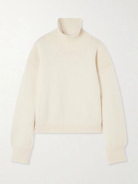  Daughter &daughter - Caragh Oversized Cropped Wool Sweater - White 
