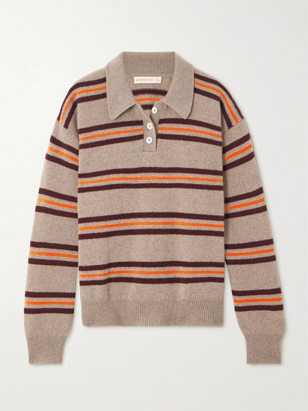  Daughter &daughter - Edith Striped Wool Polo Sweater - Multi 