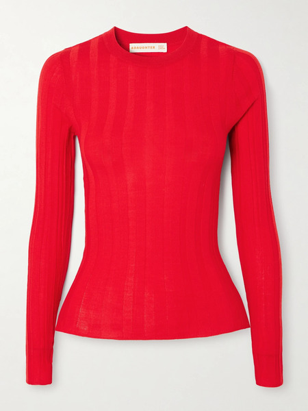  Daughter &daughter - Ribbed Wool Sweater - Red 