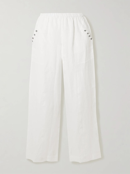  Deiji Studios Deiji Studios - Washed-linen Wide-leg Pants - White 