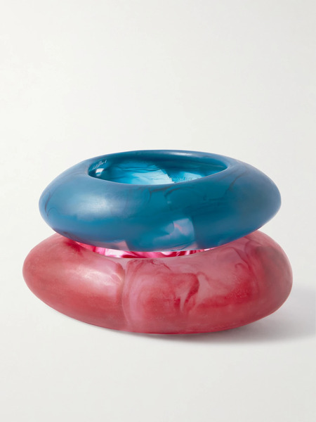  Dinosaur Designs Dinosaur Designs - Rock Medium And Large Set Of Two Resin Bangles - Multi 