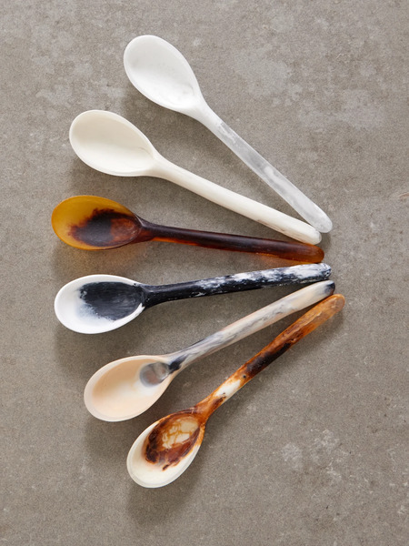 Dinosaur Designs Dinosaur Designs - Stone Set Of Six Resin Spoons - Multi 