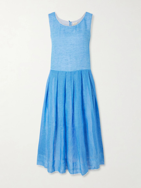  Eka Eka - Basil Linen Midi Dress - Blue 