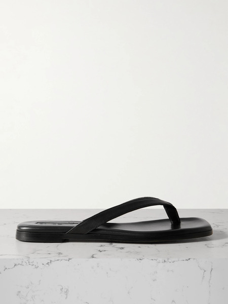  Emme Parsons Emme Parsons - Meta Leather Flip Flops - Black 