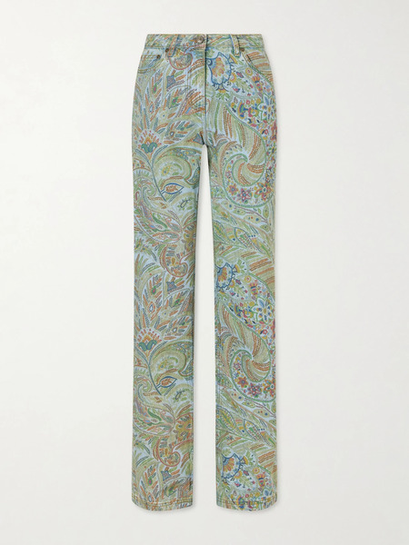  Etro Etro - Paisley-print Flared Jeans - Light Denim 
