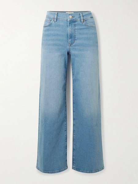  Frame Frame - Le Slim Palazzo Mid-rise Straight-leg Jeans - Mid Denim 