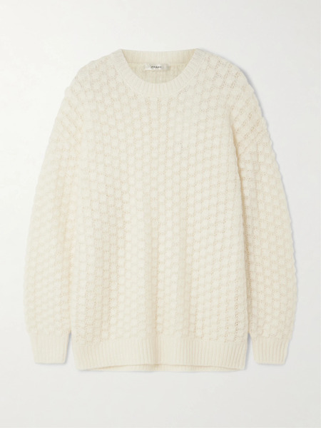  Frame Frame - The Cloud Crew Open-knit Sweater - Cream 
