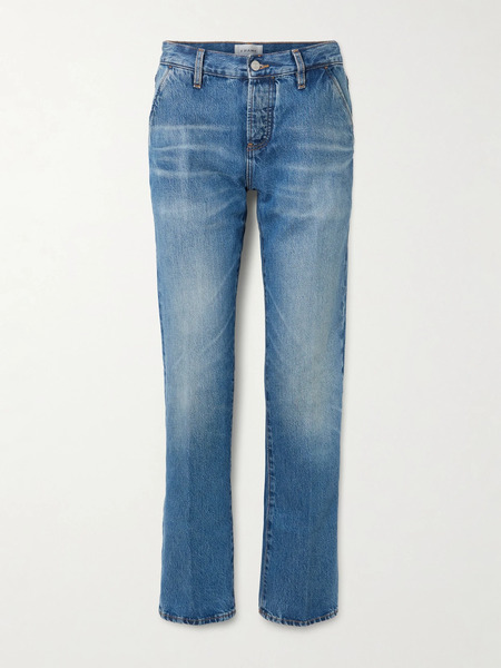  Frame Frame - The Drop Mid-rise Straight-leg Jeans - Mid Denim 