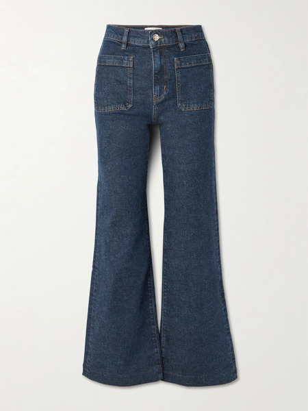  Frame Frame - The Refined High-rise Wide-leg Jeans - Mid Denim 