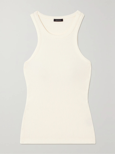  Goldsign Goldsign - The Laurel Ribbed Stretch-jersey Tank - Ivory 