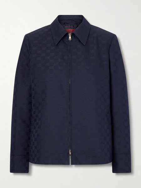  Gucci Gucci - Jacquard-twill Jacket - Navy 