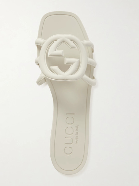  Gucci Gucci - Rubber Slides - Light Gray 