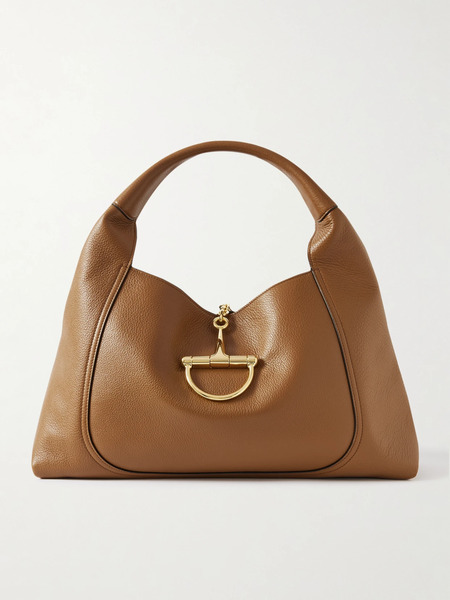 Gucci Gucci - Softbit Maxi Textured-leather Tote - Brown 