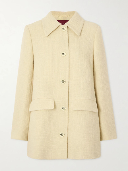  Gucci Gucci - Wool-blend Tweed Coat - Cream 