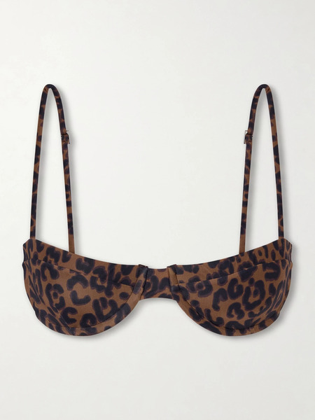  Haight Haight - Barbara Leopard-print Bikini Top - Leopard Print 